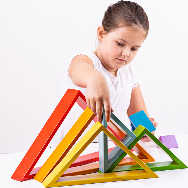 Wooden Stacking Triangles