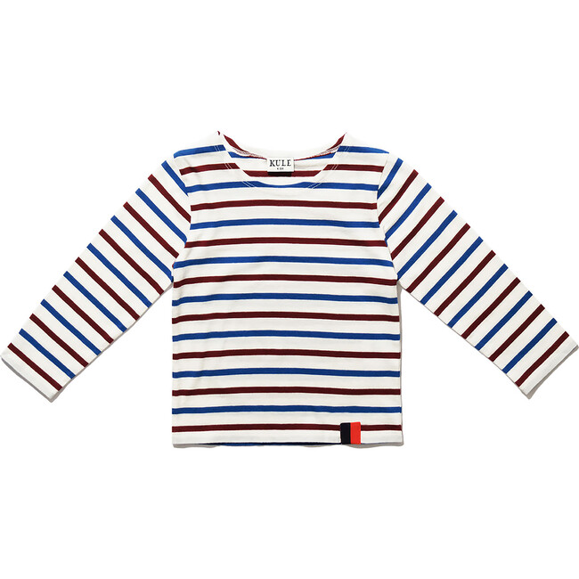 The Kid's Riley, Cream/Wine/True Blue - Shirts - 1