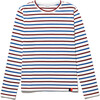 The Women's Modern Long, Cream/Wine/True Blue - Shirts - 1 - thumbnail