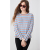 The Women's Modern Long, Cream/Wine/True Blue - Shirts - 2