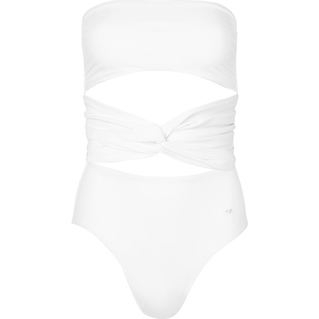 Women's Ines Strapless One Piece, White - One Pieces - 1