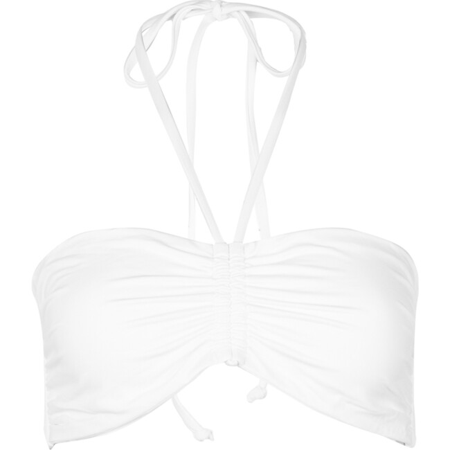 Women's Iro String Bandeau Bikini Top, White - Two Pieces - 1 - zoom