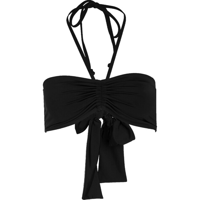 Women's Iro String Bandeau Bikini Top, Black