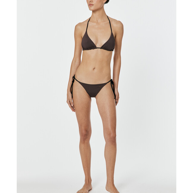 Women's Jules String Tri-Top, Black/Mocha - Two Pieces - 3