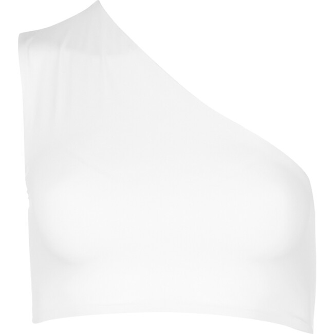 Women's Ava Asymmetrical Bikini Top, White - Two Pieces - 1 - zoom