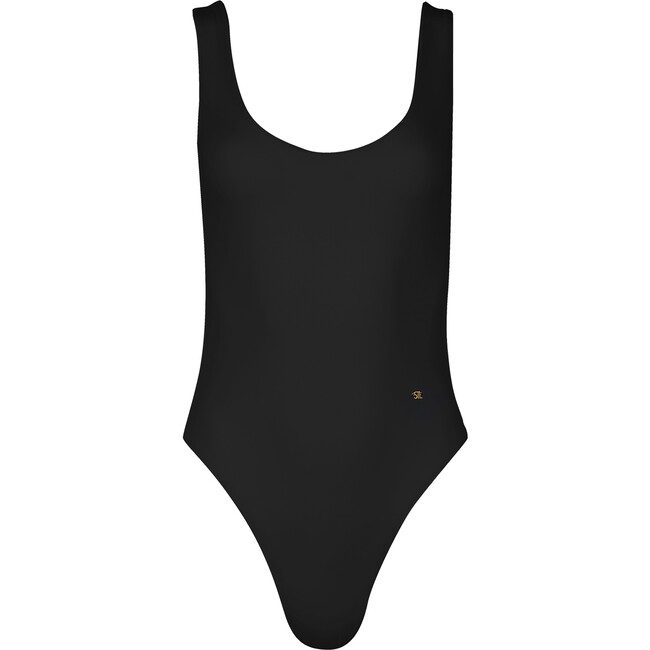 Women's Cora Scoop One Piece, Black/Mocha - One Pieces - 1