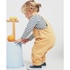 Striped Bunny Sweatshirt and Dungarees, Yellow - Mixed Apparel Set - 2