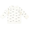 Running Dogs Sweatshirt, Bunny t-shirt and Breton Stripes Joggers, Cream - Mixed Apparel Set - 3