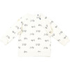 Running Dogs Sweatshirt, Bunny t-shirt and Breton Stripes Joggers, Cream - Mixed Apparel Set - 4