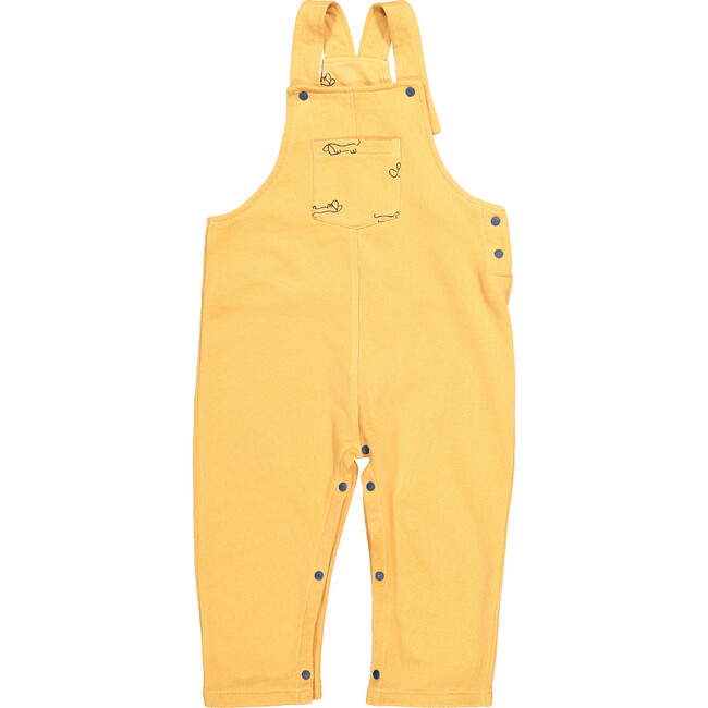 Striped Bunny Sweatshirt and Dungarees, Yellow - Mixed Apparel Set - 5