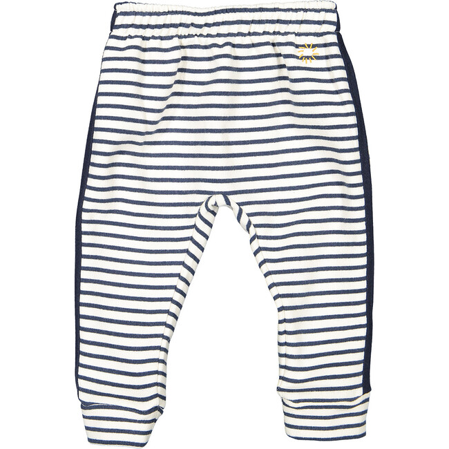 Sausage Dog Sweatshirt and Breton Stripes Joggers, Navy and Cream - Mixed Apparel Set - 5
