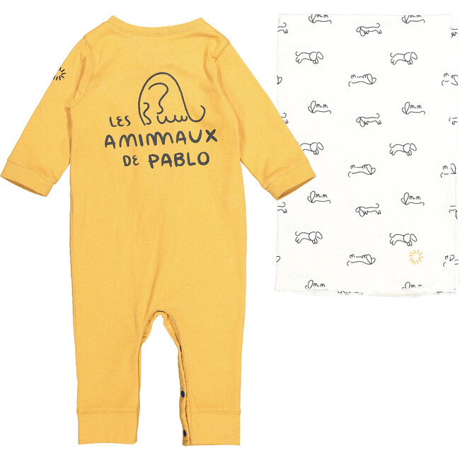 Picasso Playsuit and Blanket, Yellow - Mixed Accessories Set - 1