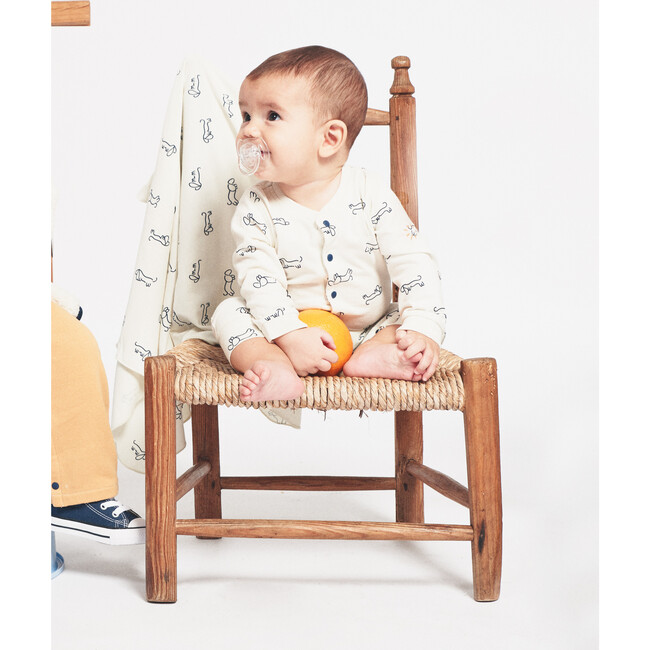 Sausage Dogs Playsuit and Blanket, Cream - Mixed Accessories Set - 2