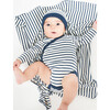 Reversible Breton Beanie and Blanket, Navy and Cream - Mixed Accessories Set - 2