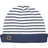 Reversible Breton Beanie and Blanket, Navy and Cream - Mixed Accessories Set - 3 - thumbnail