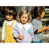 Ruffled Collar Blouse and Flower Power Sweatshirt, Lavender and White - Mixed Apparel Set - 7 - thumbnail