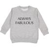 Always Fabulous Embroidered Pullover, Light Grey - Sweatshirts - 1 - thumbnail