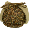 Winter Hat, Harvest Gray Floral with Tie - Hats - 1 - thumbnail