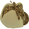 Winter Hat, Harvest Gray Floral with Tie - Hats - 2