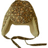 Winter Hat, Harvest Gray Floral with Tie - Hats - 3