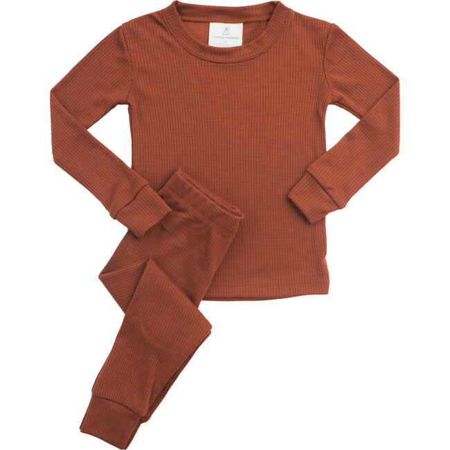 Rib Merino Wool Long Johns, Spice