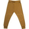 Rib Merino Wool Long Johns, Amber Gold - Pajamas - 2
