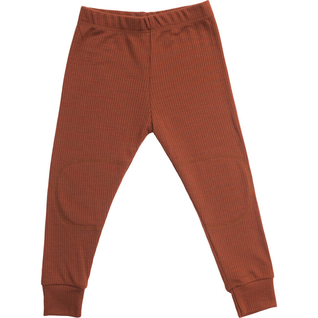 Rib Merino Wool Long Johns, Spice - Pajamas - 3
