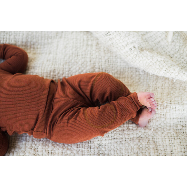 Rib Merino Wool Long Johns, Spice - Pajamas - 4