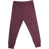 Rib Merino Wool Long Johns, Plum - Pajamas - 4