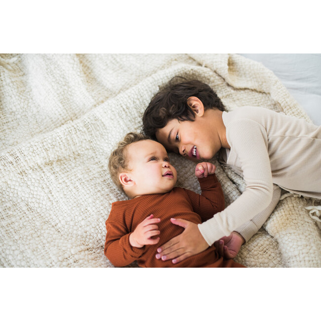 Rib Merino Wool Long Johns, Spice - Pajamas - 5