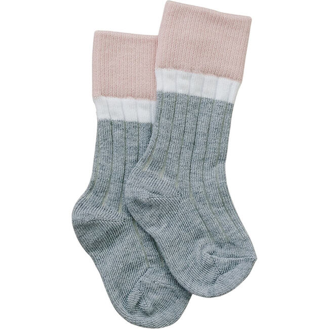 Britt Knee High, Grey - Socks - 1