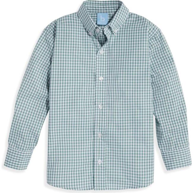 Buttondown Shirt, Teal Check - Shirts - 1