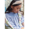 Brussels Smocked Dress, Blue with Light Blue Stripe - Dresses - 2