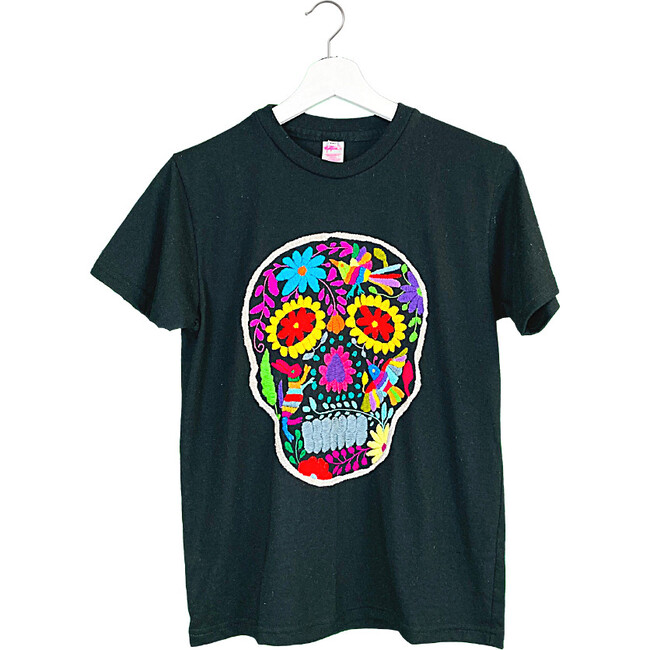 Otomi Skull T-Shirt, Black - Tees - 1