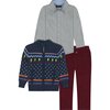 3-Piece Novelty Set, Navy - Sweaters - 1 - thumbnail