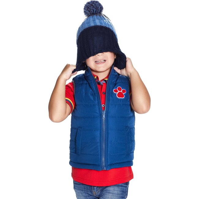 Andy & Evan x PAW Patrol Pom Pom Hat & Glove Set, Blue - Mixed Accessories Set - 3