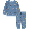 Andy & Evan x PAW Patrol Vehicles All Over Sweat Set, Blue - Sweaters - 1 - thumbnail