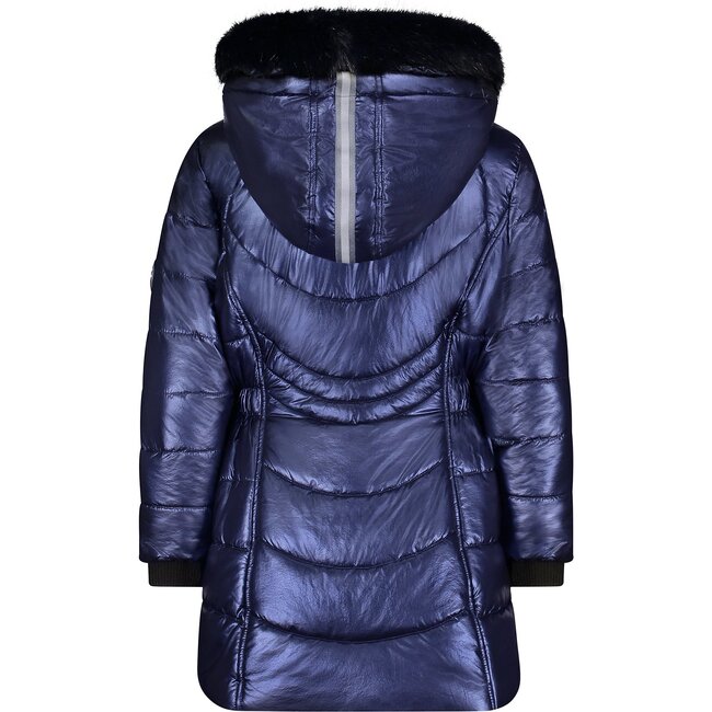 Long Bubble Coat, Blue - Jackets - 6