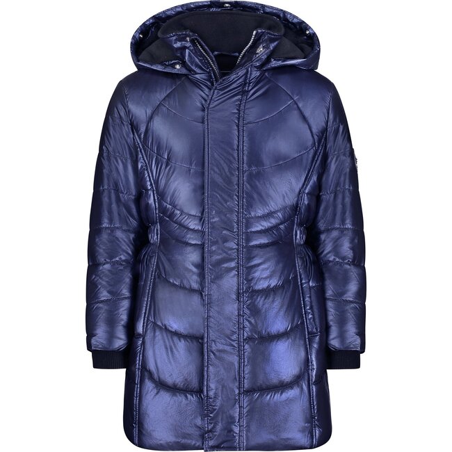 Long Bubble Coat, Blue - Jackets - 7
