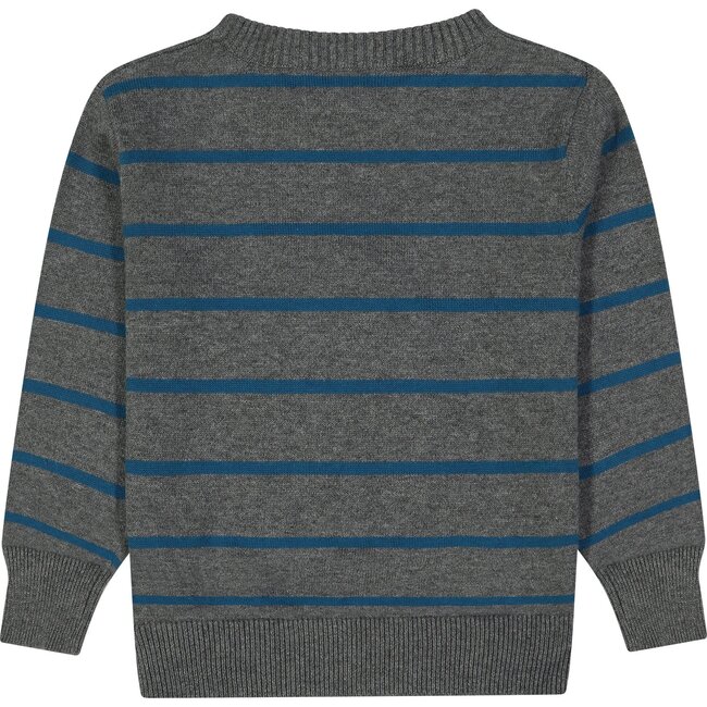 Dog Crew Neck Sweater, Grey - Sweaters - 3