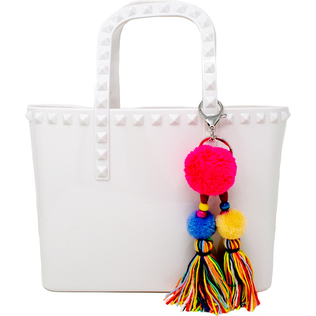 Tiny Jelly Tote Bag, White - Bags - 1