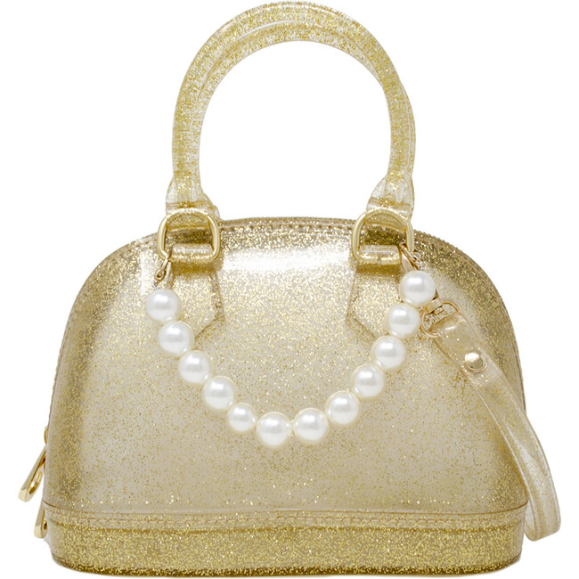 Jelly Bowling Crossbody Handbag, Gold - Bags - 1