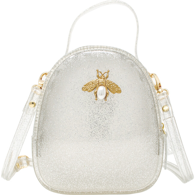 Jelly Bee Crossbody Handbag, Silver - Bags - 1