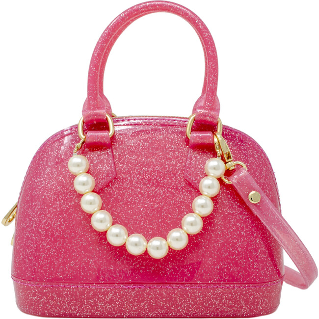 Jelly Bowling Crossbody Handbag, Hot Pink