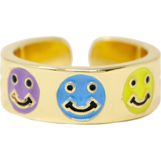 Happy Face Ring, Multi - Rings - 1