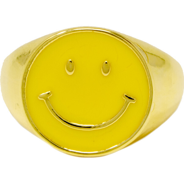 Happy Face Ring, Yellow