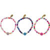 Happy Face Disk Bead Bracelet Set - Bracelets - 1 - thumbnail