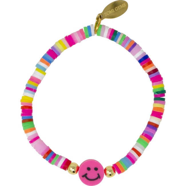 Happy Face Disk Bead Bracelet Set - Bracelets - 2