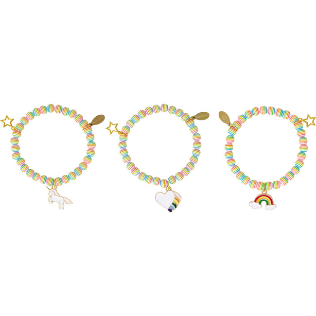 Rainbow Unicorn Bead Bracelet Set