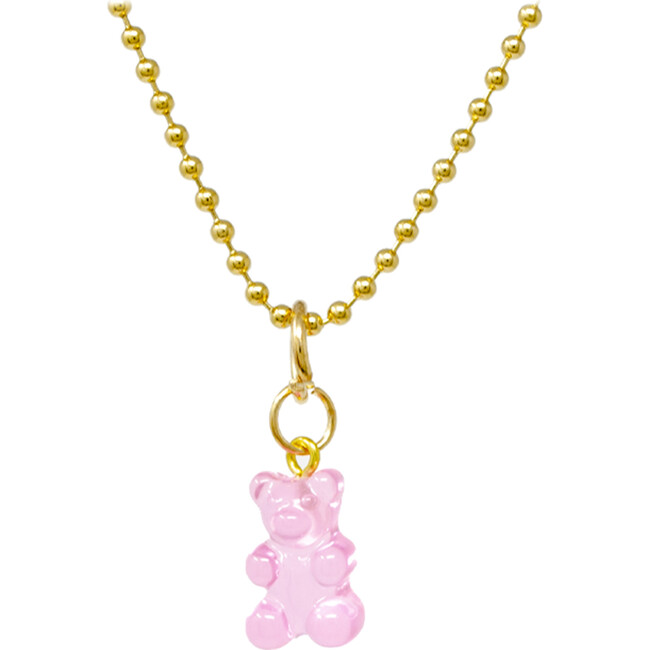 Gummy Bear Necklace, Pink - Necklaces - 1